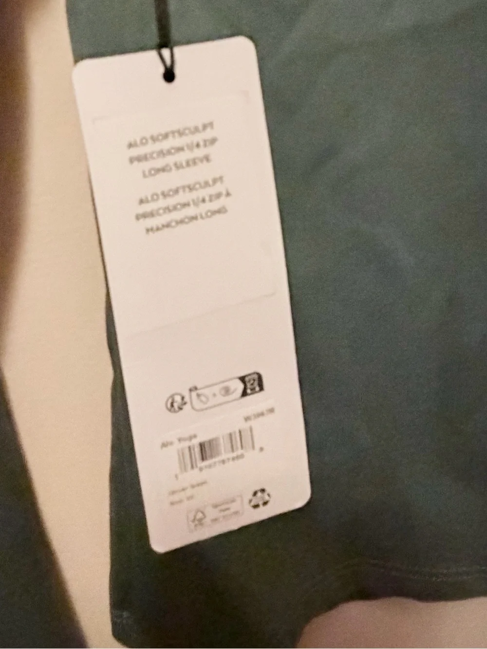 ALO Yoga Softsculpt Precision 1/4 Zip Long Sleeve
